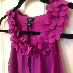 JCREW Silk Petal Neck Blouse